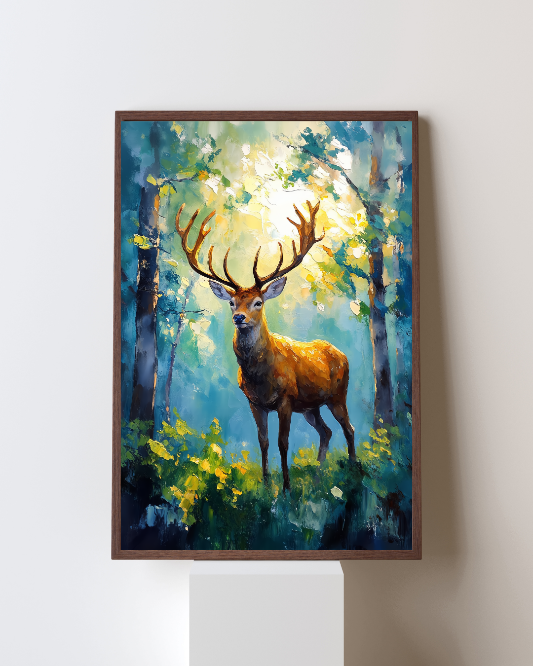 Deer in the Forest | High Quality Wall Art