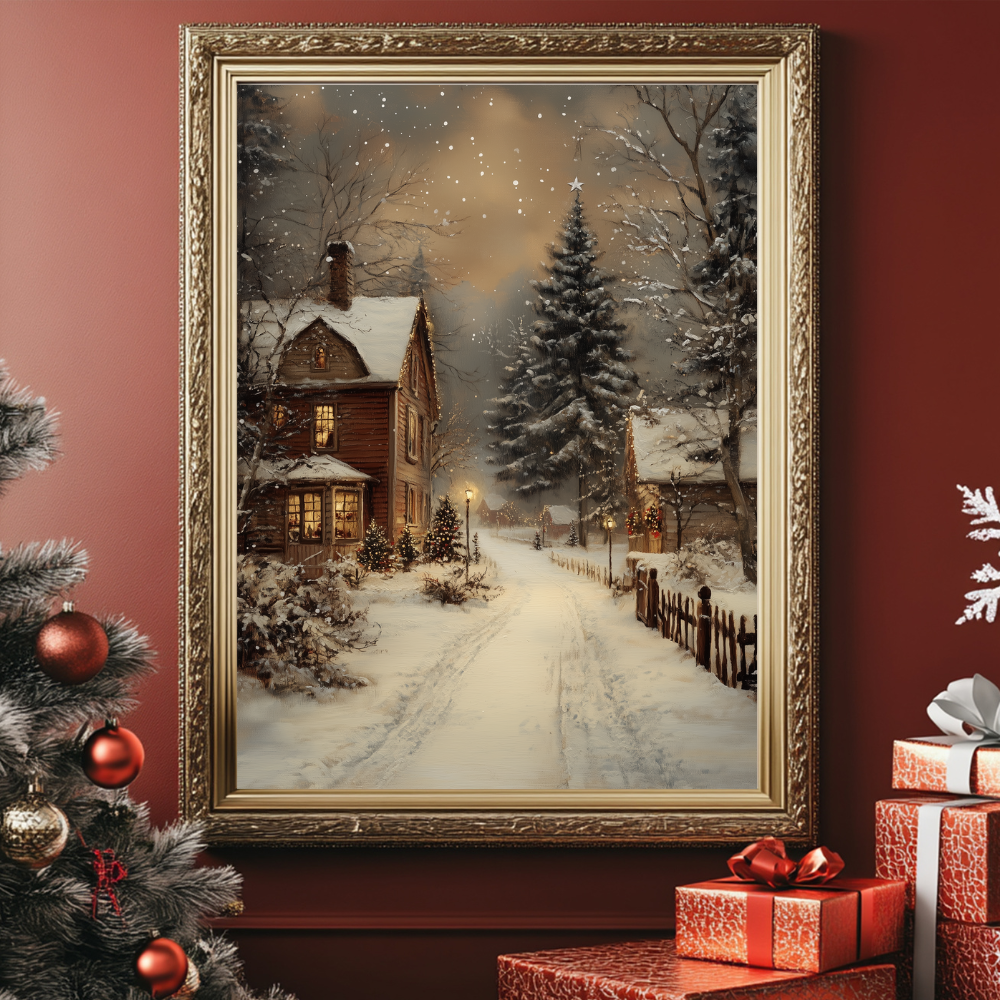 Village Street on Christmas