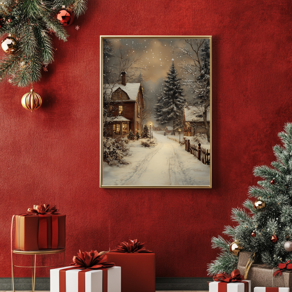 Village Street on Christmas