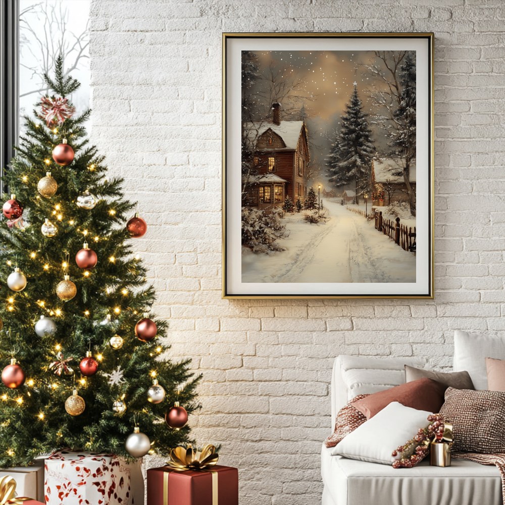 Village Street on Christmas