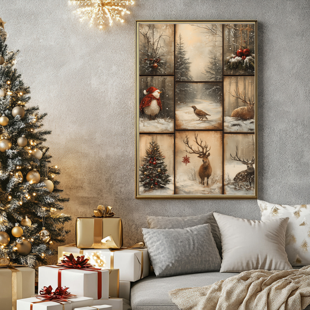 Vintage Christmas Scenes: Collage