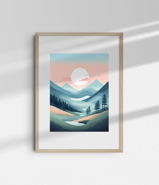 Tranquil Mountain Horizon