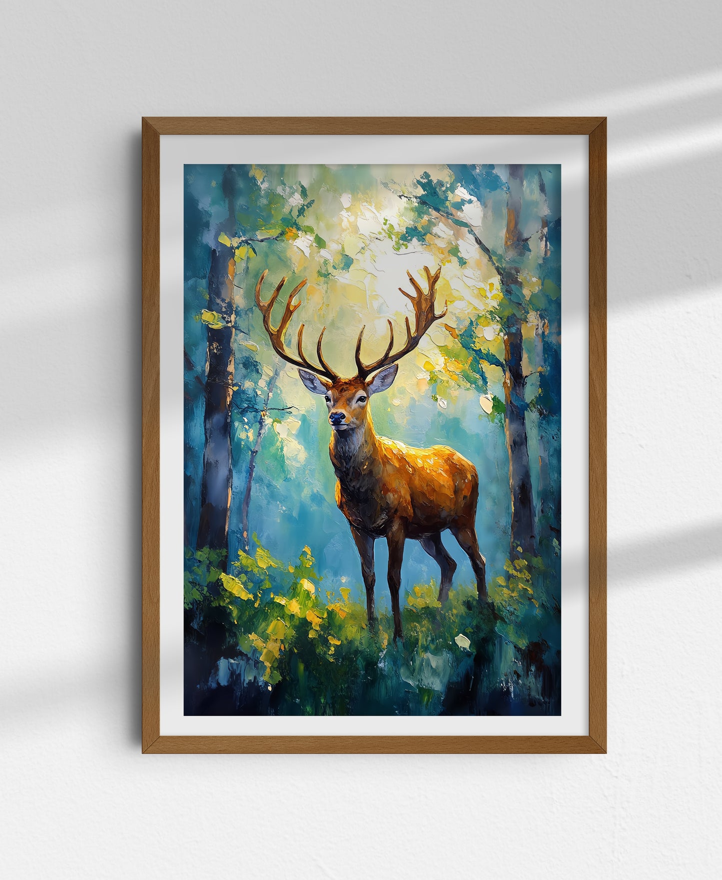 Deer in the Forest | High Quality Wall Art
